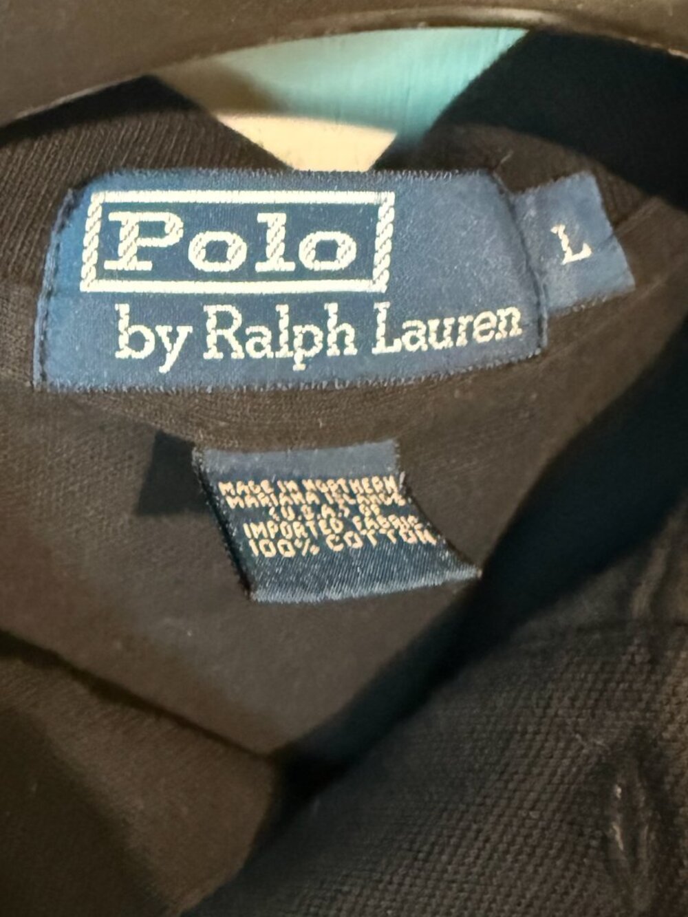 Lot of 3 VINTAGE Polo Ralph Lauren Polo Shirts Men's Large Black Yellow Purple - Picture 3 of 14